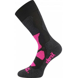 ponožky Voxx merino Etrex černo-růžová Velikost ponožek: 35-38 EU