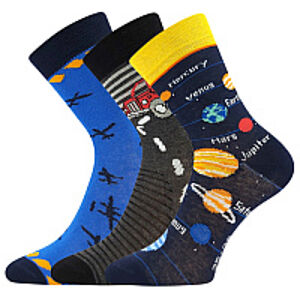 VoXX Ponožky 057-21-43 planety, mix B kluk (3 páry) Velikost ponožek: 35-38 EU