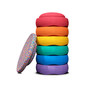balanční kameny Stapelstein Rainbow Classic Bundle, 6+1 ks