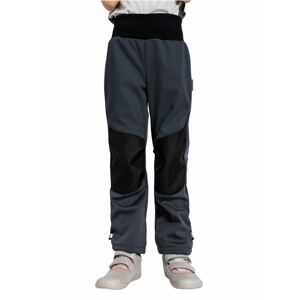 dětské softshellové kalhoty s fleecem Unuo Flexi tmavě šedá Velikost boty (EU): 116/122