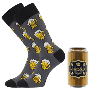 ponožky PiVoXX + plechovka pivo Velikost ponožek: 43-46 EU