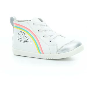 Bobux Alley-Oop White+Silver+Rainbow I walk/Kid + kotníkové barefoot boty Velikost boty (EU): 23, Vnitřní délka boty: 151, Vnitřní šířka boty: 62
