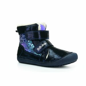D.D.Step W063-356A modré zimní barefoot boty Velikost boty (EU): 33, Vnitřní délka boty: 210, Vnitřní šířka boty: 80