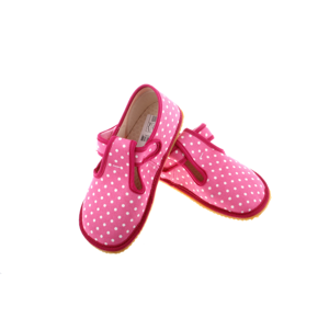bačkory Beda růžové s puntíky (BF-060010/W) Velikost boty (EU): 35, Vnitřní délka boty: 230, Vnitřní šířka boty: 85