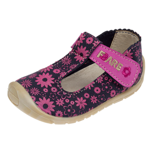 boty Fare 5062251 růžové kytičky na modré (bare) velikosti bot EU: 21