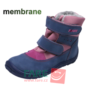 boty Fare B5441251  modro-růžové s membránou (bare) velikosti bot EU: 25