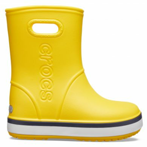 holínky Crocs Crocsband Rain Boot - Yellow/Navy velikosti bot EU: 24