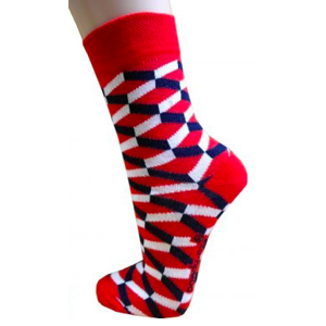 Pondy K ponožky boxy červené velikosti ponožek: 39-41 EU