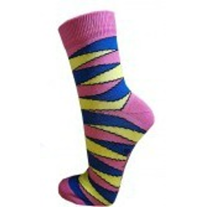 Pondy K ponožky cik cak růžové velikosti ponožek: 39-41 EU
