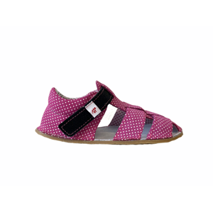 EF Barefoot sandály Ef Růžová s černou Velikost boty (EU): 25, Vnitřní délka boty: 160, Vnitřní šířka boty: 70