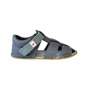 EF Barefoot sandály Ef Šedá metalická (jeans tloczony) Velikost boty (EU): 26, Vnitřní délka boty: 168, Vnitřní šířka boty: 71