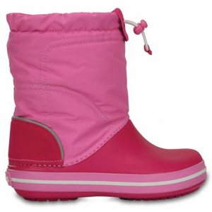 sněhule Crocs Lodgepoint Snow boot - Candy Pink/party pink relaxed fit velikosti bot EU: 34