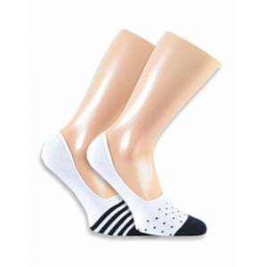 Voxx extra nízké ponožky Soxx bílo-modré světlé, 2 páry velikosti ponožek: 35-38 EU