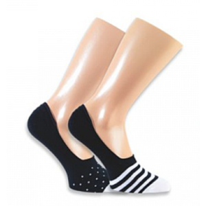Voxx extra nízké ponožky Soxx modro-bílé, 2 páry velikosti ponožek: 35-38 EU